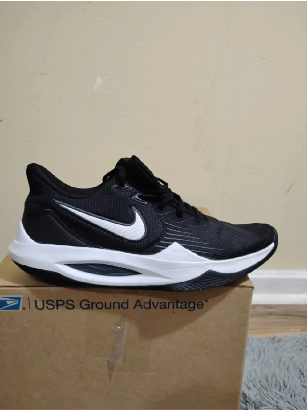 Nike Precision 5 Men Size 12 Black White Athletic Shoes Sneakers CW3403-003